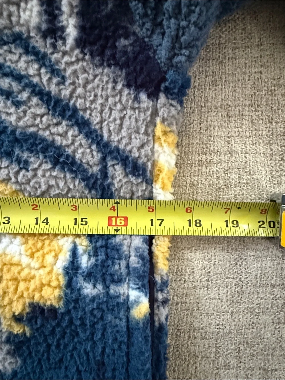 Old Navy Kids Sherpa Puffer Jacket in Blue, Navy & Yellow